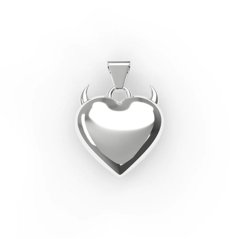 Love Is Evil Pendant - Silver - Jawns