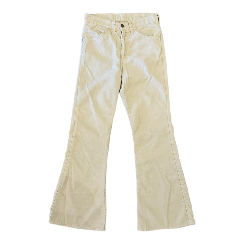 70's Levis Tan Corduroy Bell Bottom Pants - 28x32 - 2c