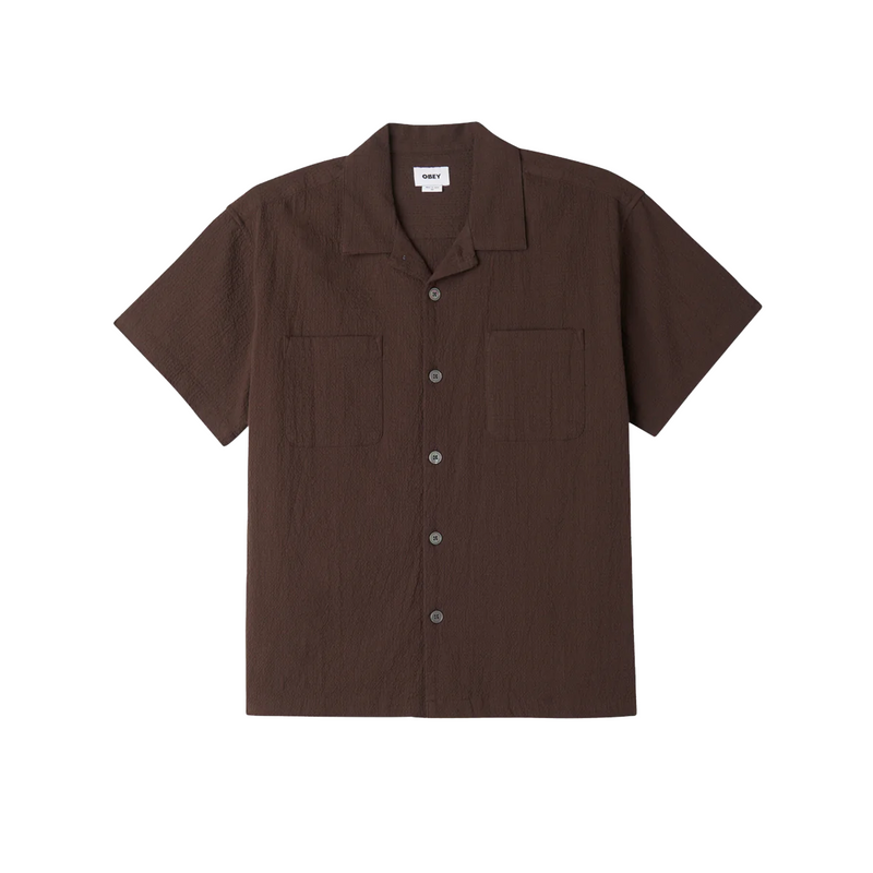 Sunrise Woven Button Up - Java Brown - Obey