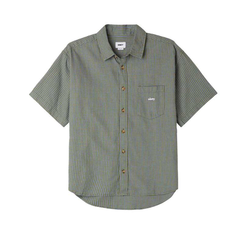 Bigwig Proof Woven Button Up - Moss Green - Obey
