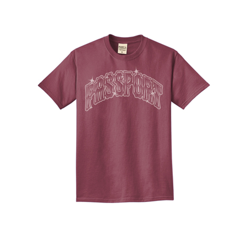 Arch Star T-Shirt - Wine - Port By Passport