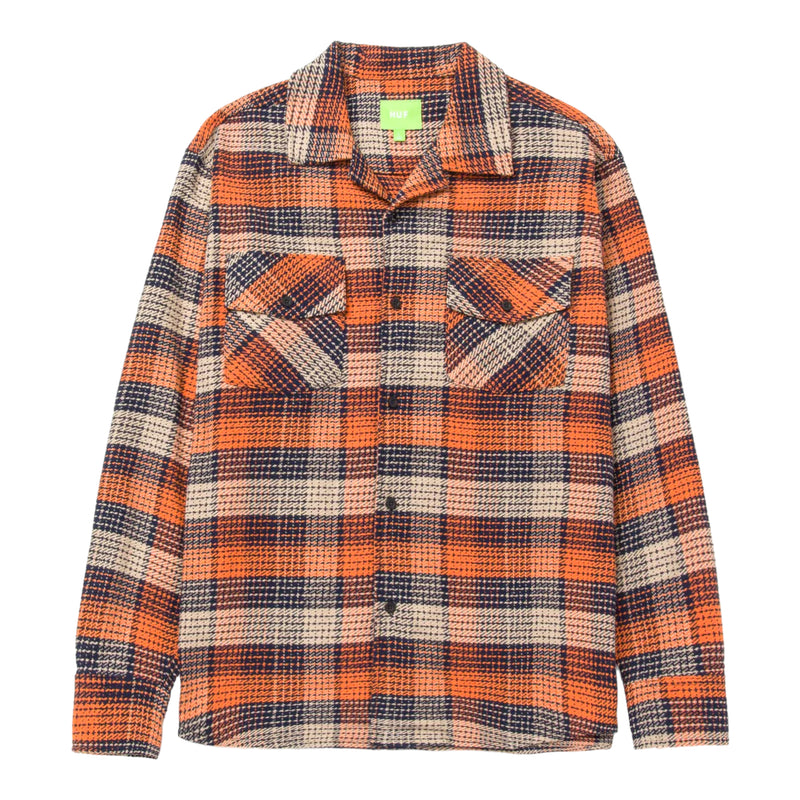 Smash Flannel Overshirt - Orange - HUF